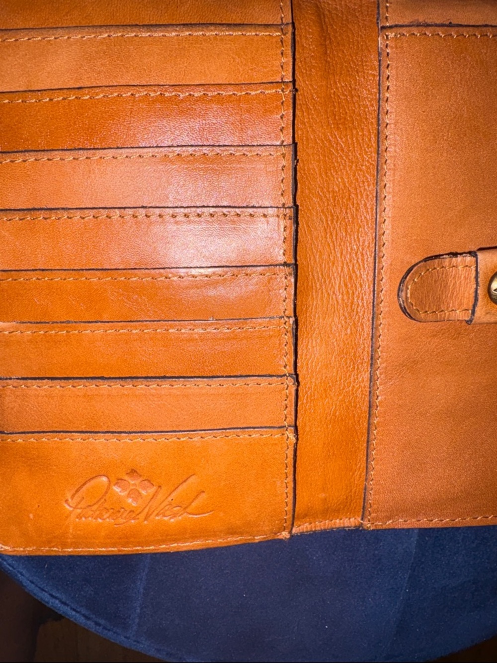 Patricia Nash Tan Floral Tooled Leather Studded Wallet - Picture 9 of 9